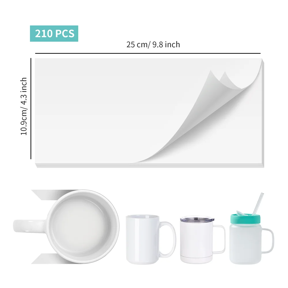 Butcher Paper 4.3 X 9.8 Inch Fit 15 OZ Mugs Print 210 Sheets thumbnail 5