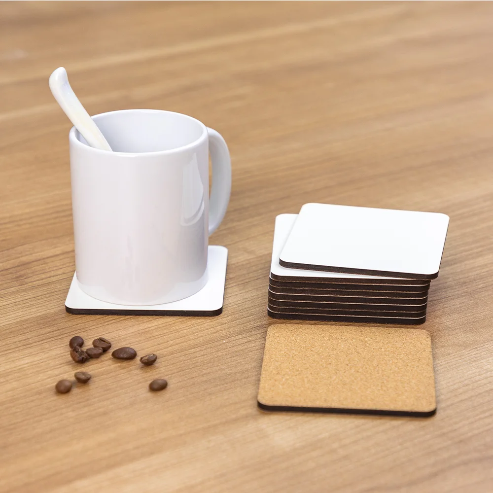 Sublimation Square Coaster with Cork(9.5*9.5cm/3.75"x3.75") thumbnail 4