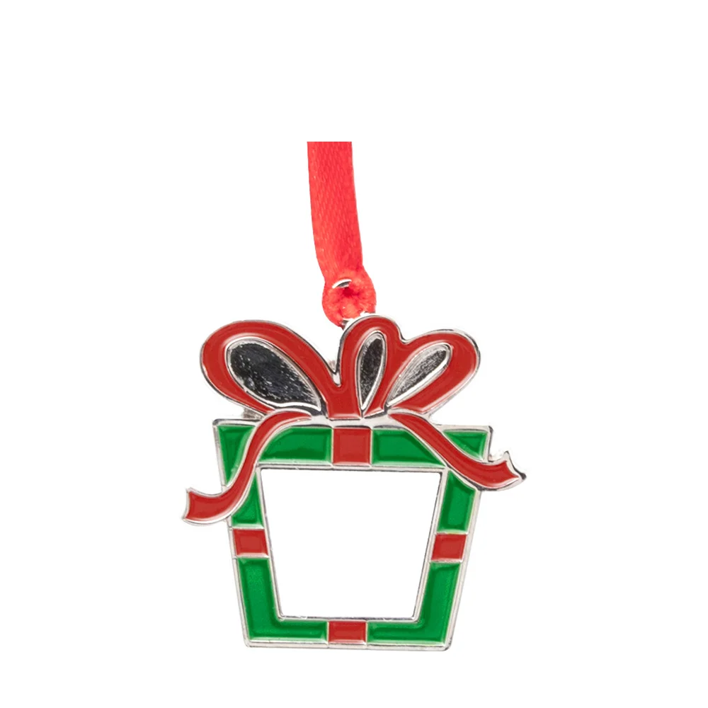 3" Metal Christmas Box Ornament