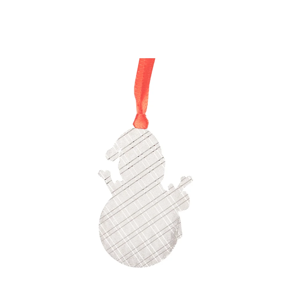 3" Metal Christmas Snowman Ornament thumbnail 3