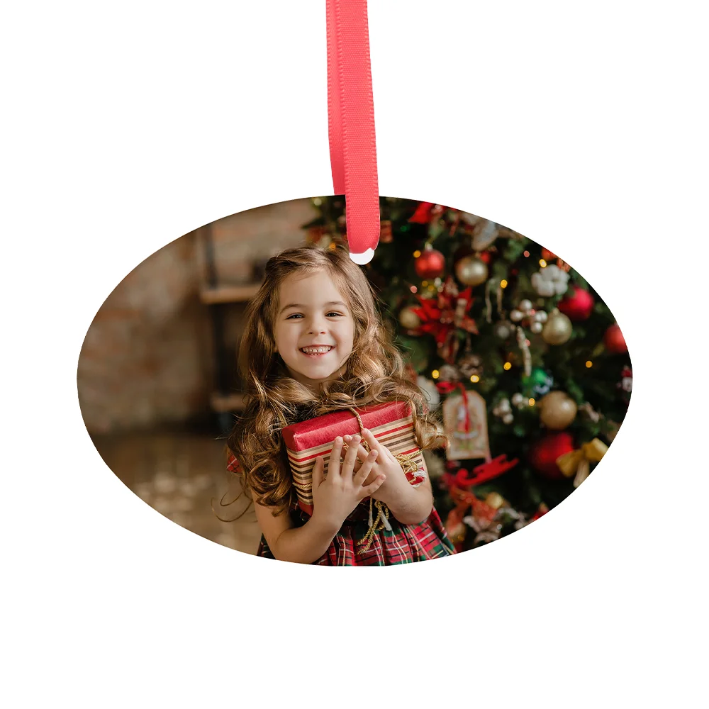 Sublimation Ornament Blanks Christmas Ball Holiday hanging Crafts Glass (3.5inch, Oval) thumbnail 2