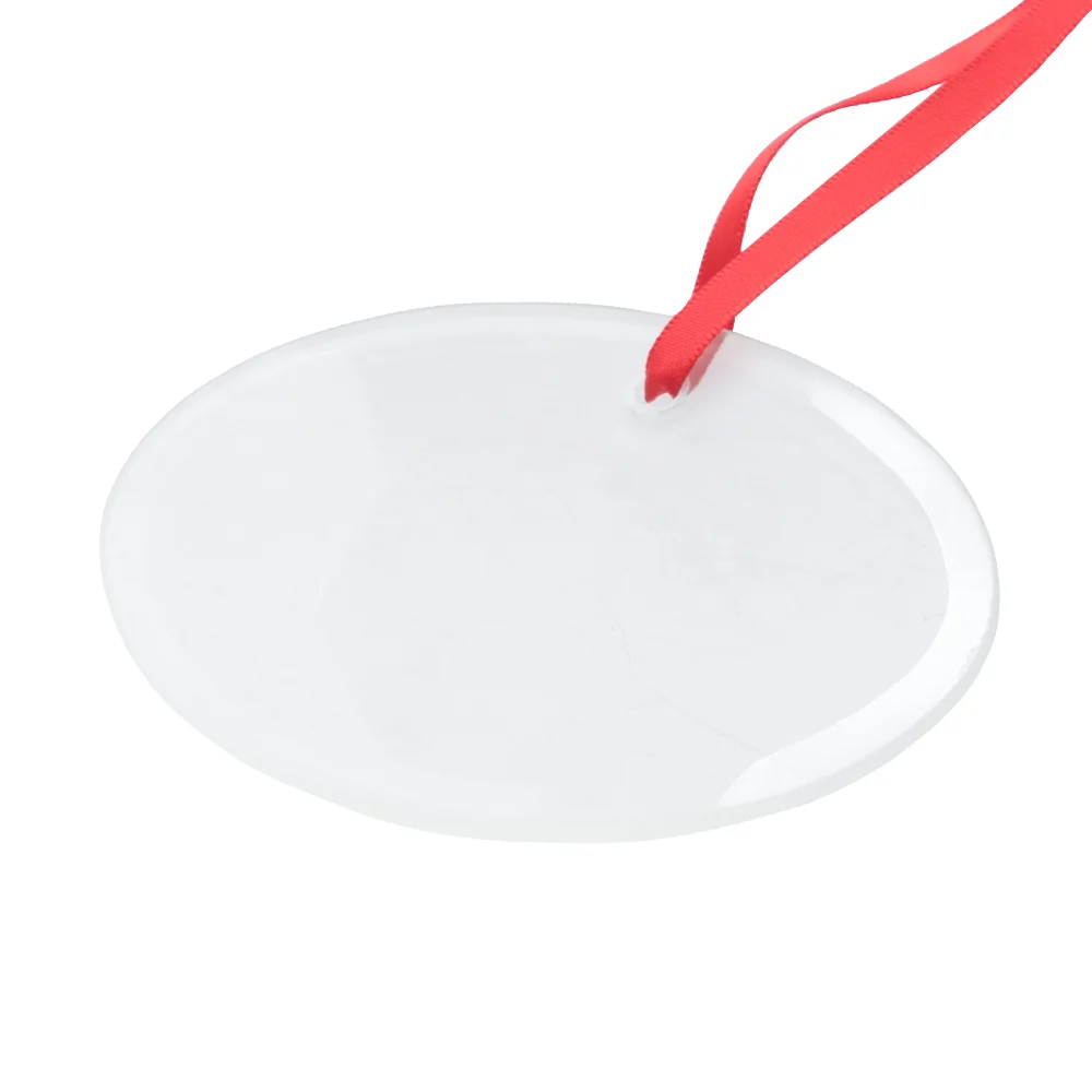 Sublimation Ornament Blanks Christmas Ball Holiday hanging Crafts Glass (3.5inch, Oval) thumbnail 3