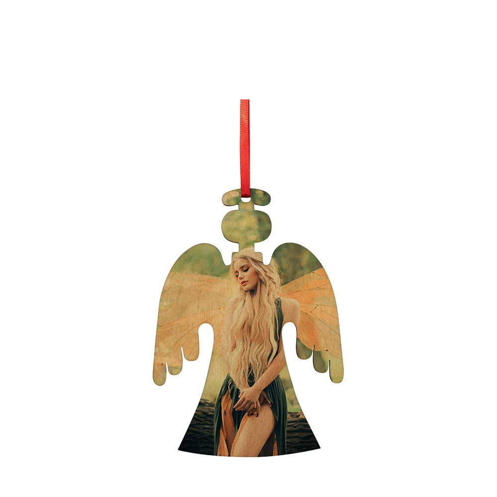 Sublimation Double-Sided Plywood Ornament(Angel)
