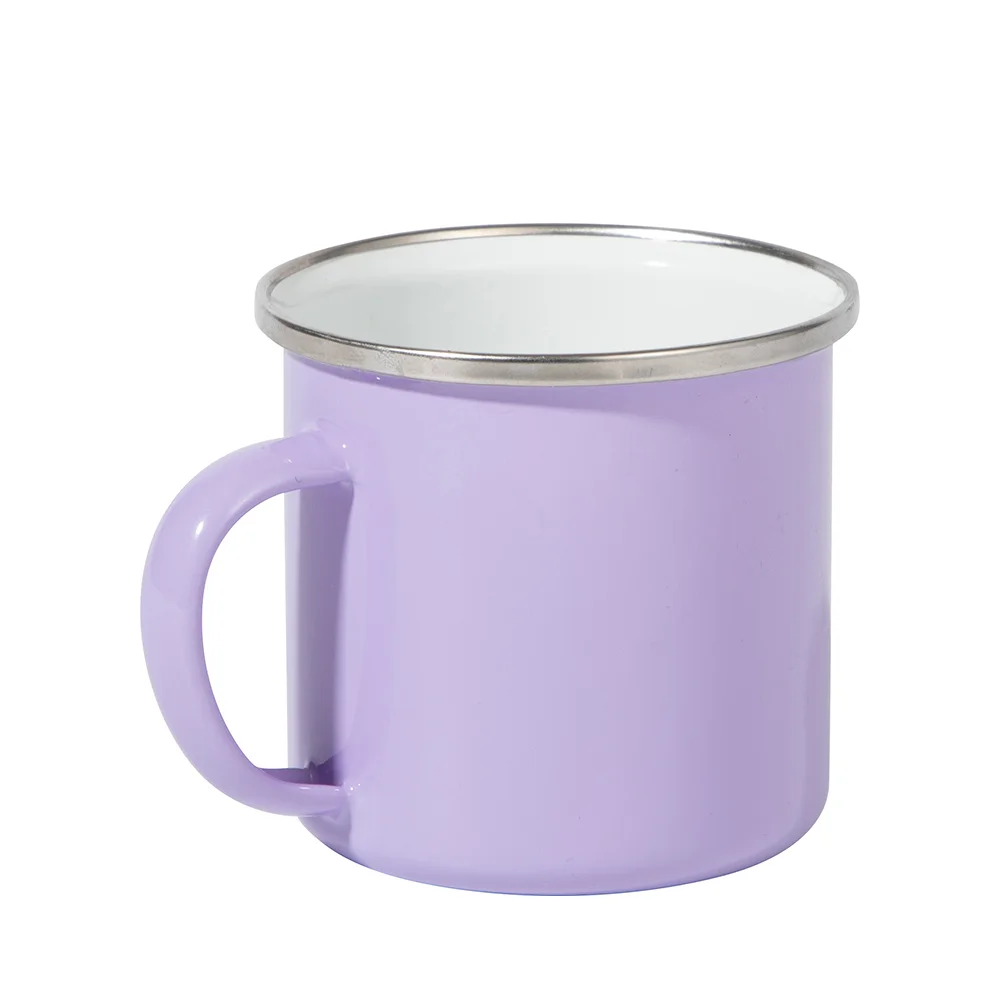 12oz Blank Sublimation Enamel Camping Mug (Lavender) thumbnail 1