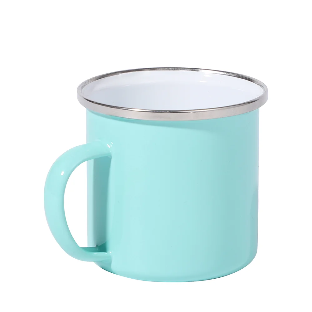 12oz Blank Sublimation Enamel Camping Mug (Mint Green) thumbnail 1