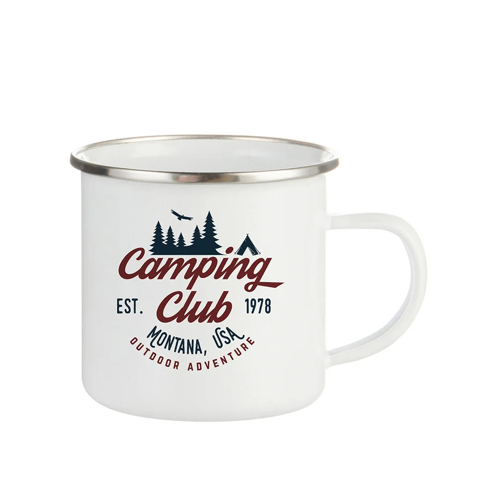 Sublimation Camping Enamel Mug White 12 OZ thumbnail 3