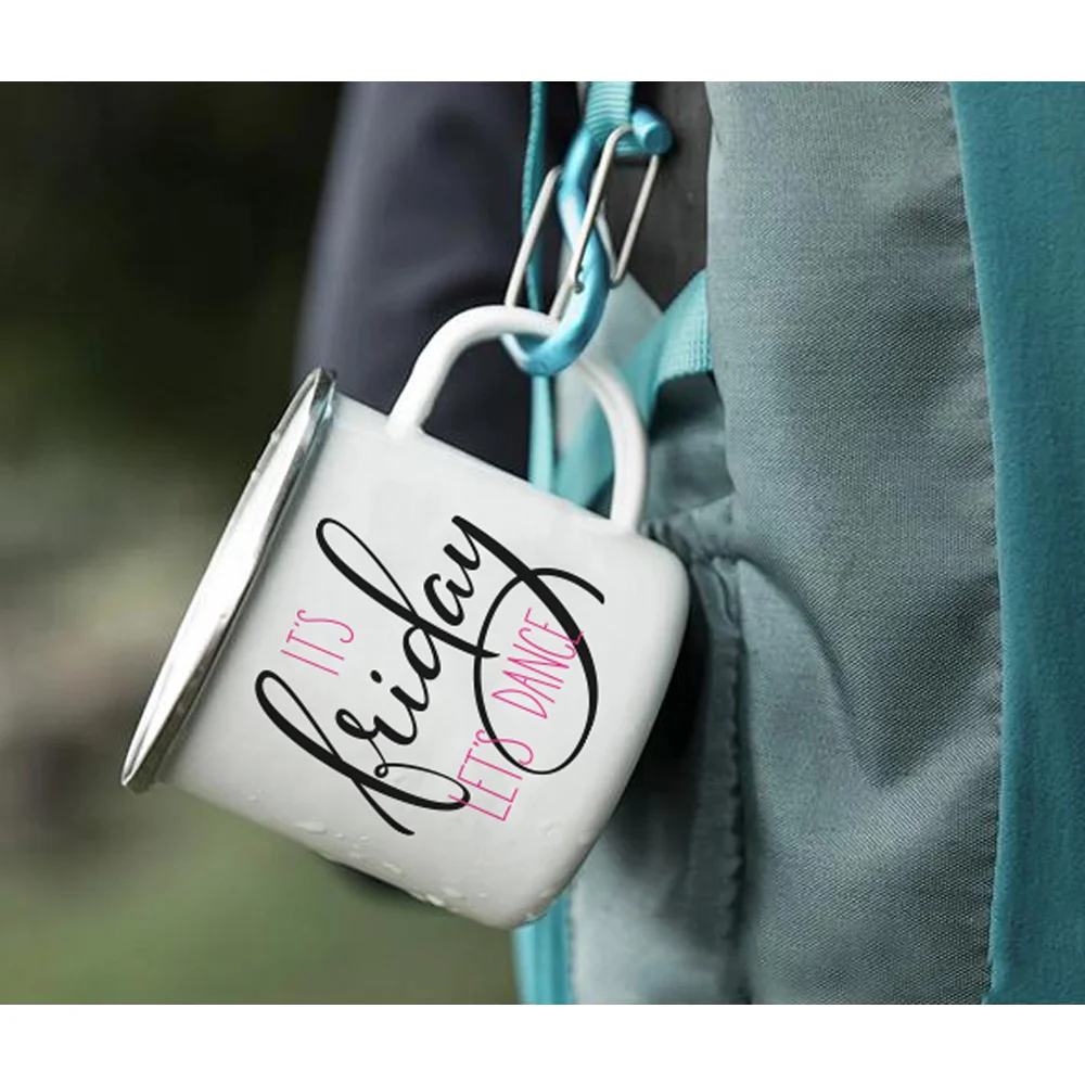 Sublimation Camping Enamel Mug White 12 OZ thumbnail 5