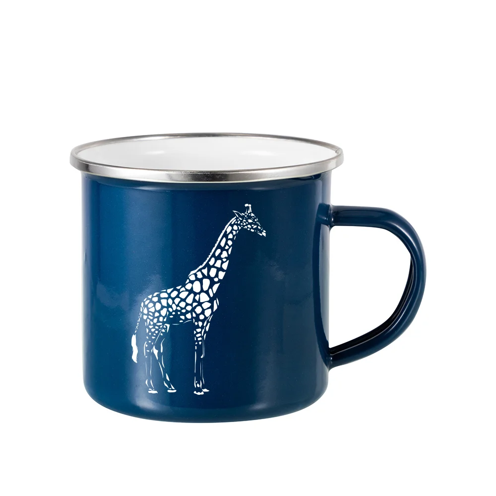 12oz/360ml Enamel Camping Mug (Dark Blue) thumbnail 2