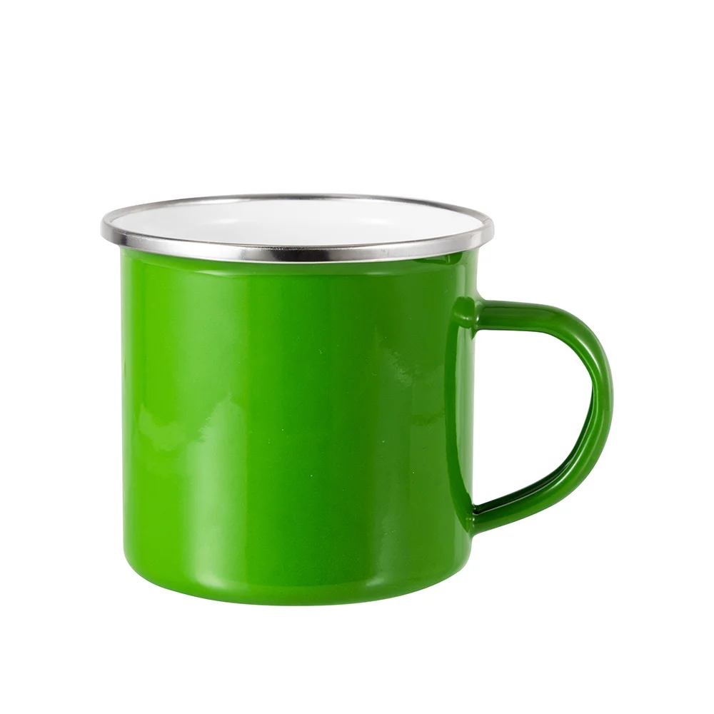 12oz/360ml Enamel Camping Mug (Green) thumbnail 1