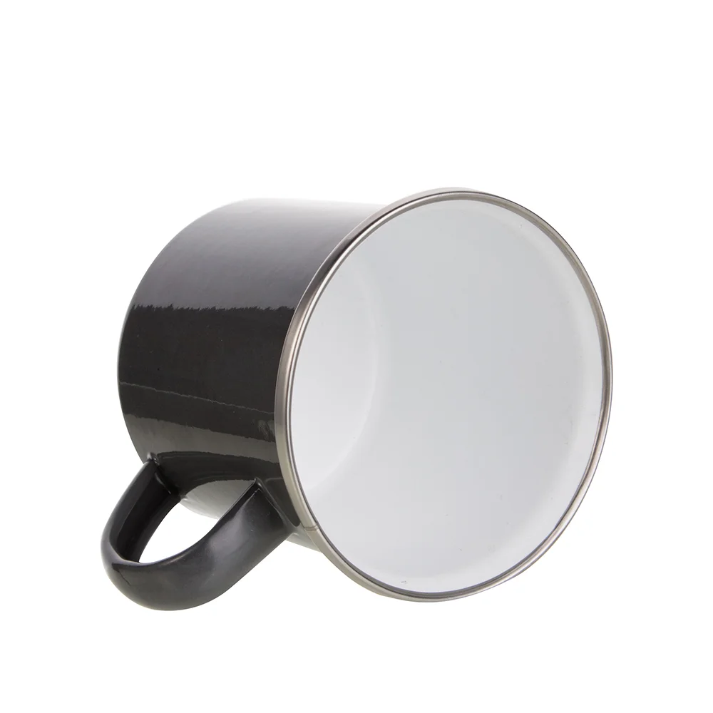 12oz/360ml Enamel Camping Mug (Gray Black) thumbnail 3