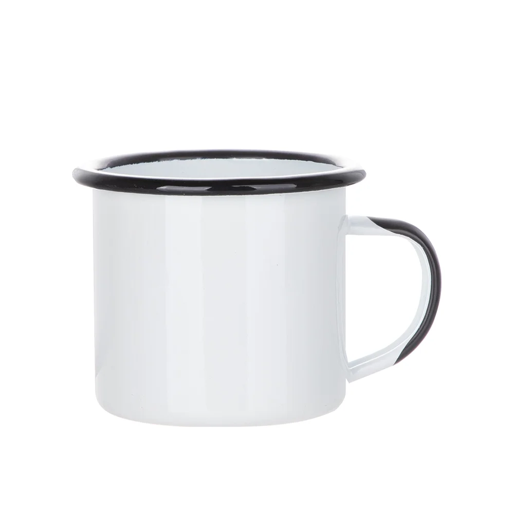 12oz/360ml Color Rim Sublimation Enamel Camping Mug (Black) - image 1