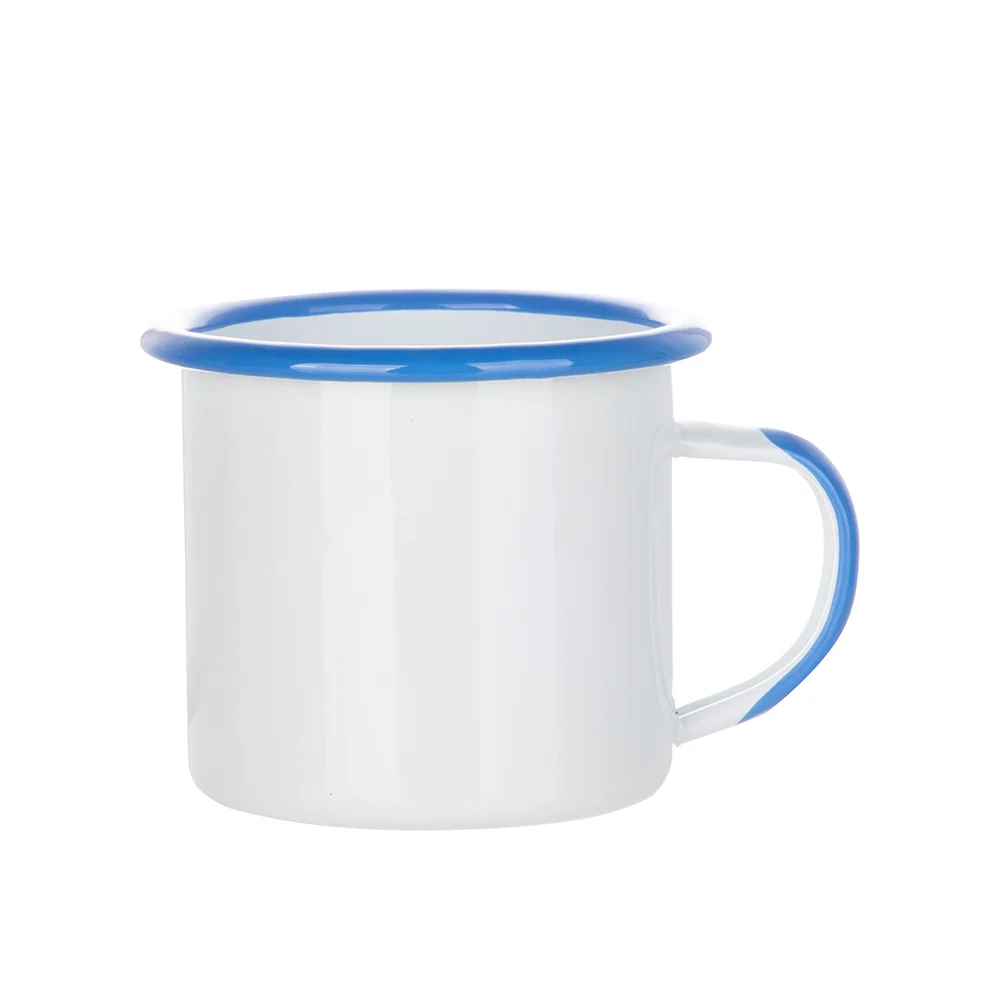 12oz/360ml Color Rim Sublimation Enamel Camping Mug (Light Blue) - image 1