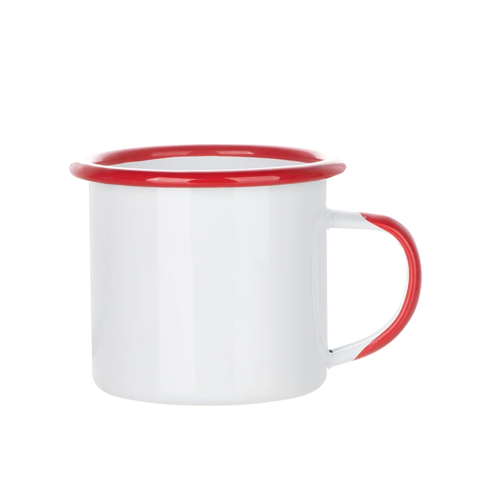 12oz/360ml Color Rim Sublimation Enamel Camping Mug (Red) thumbnail 4