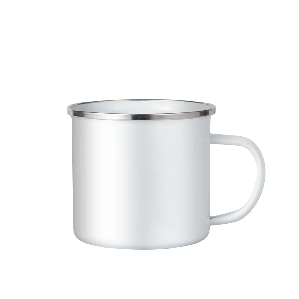 Sublimation Camping Enamel Mug White 17 OZ
