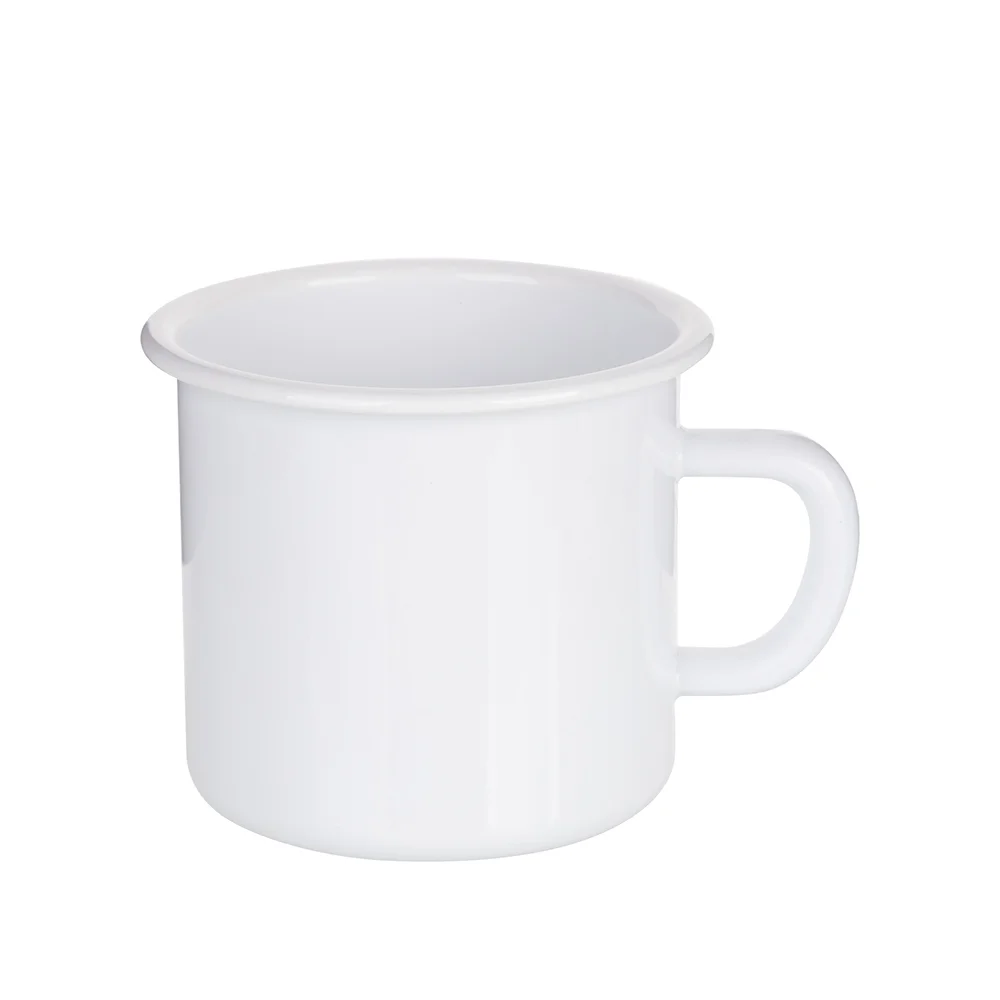 17oz/500ml White Color Rim Sublimation Enamel Camping Mug (White) thumbnail 1