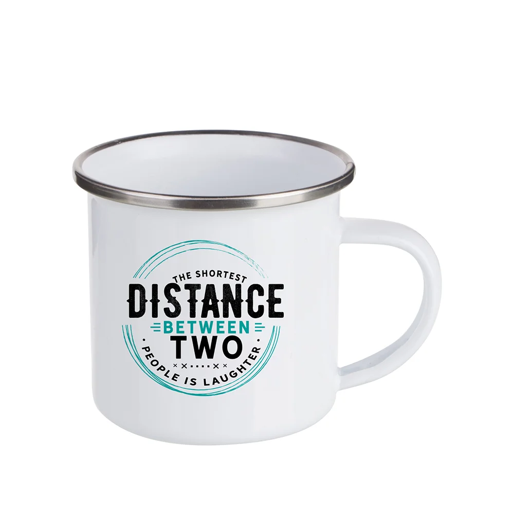 Sublimation Camping Enamel Mug White 6OZ thumbnail 2