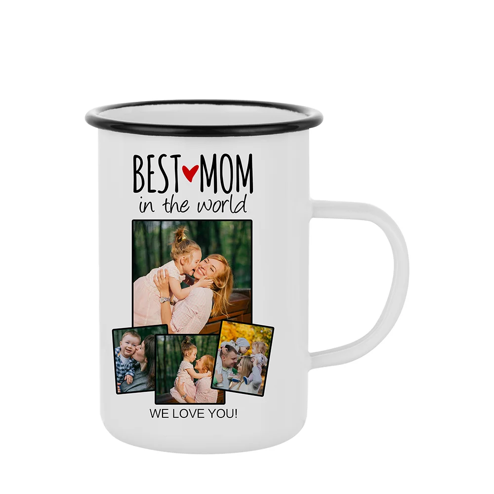 Sublimation Camping Enamel Mug White 15oz 450ml thumbnail 2