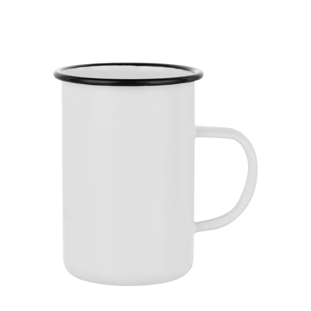 Sublimation Camping Enamel Mug White 15oz 450ml thumbnail 1