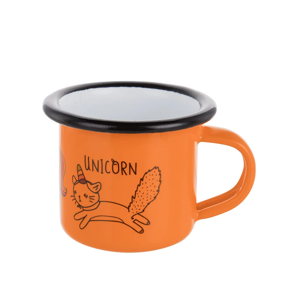 3oz/100ml Colored Enamel Mug(Orange) thumbnail 2