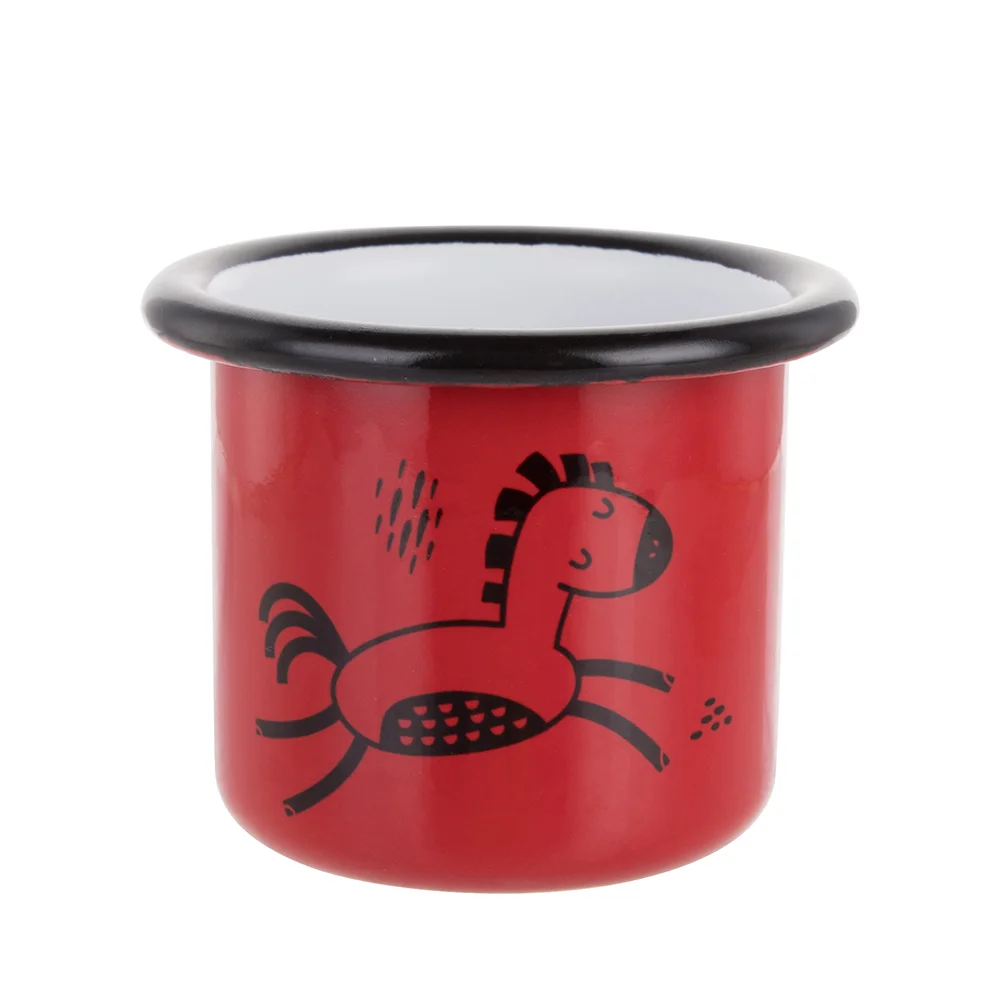 3oz/100ml Colored Enamel Mug(Red) thumbnail 2