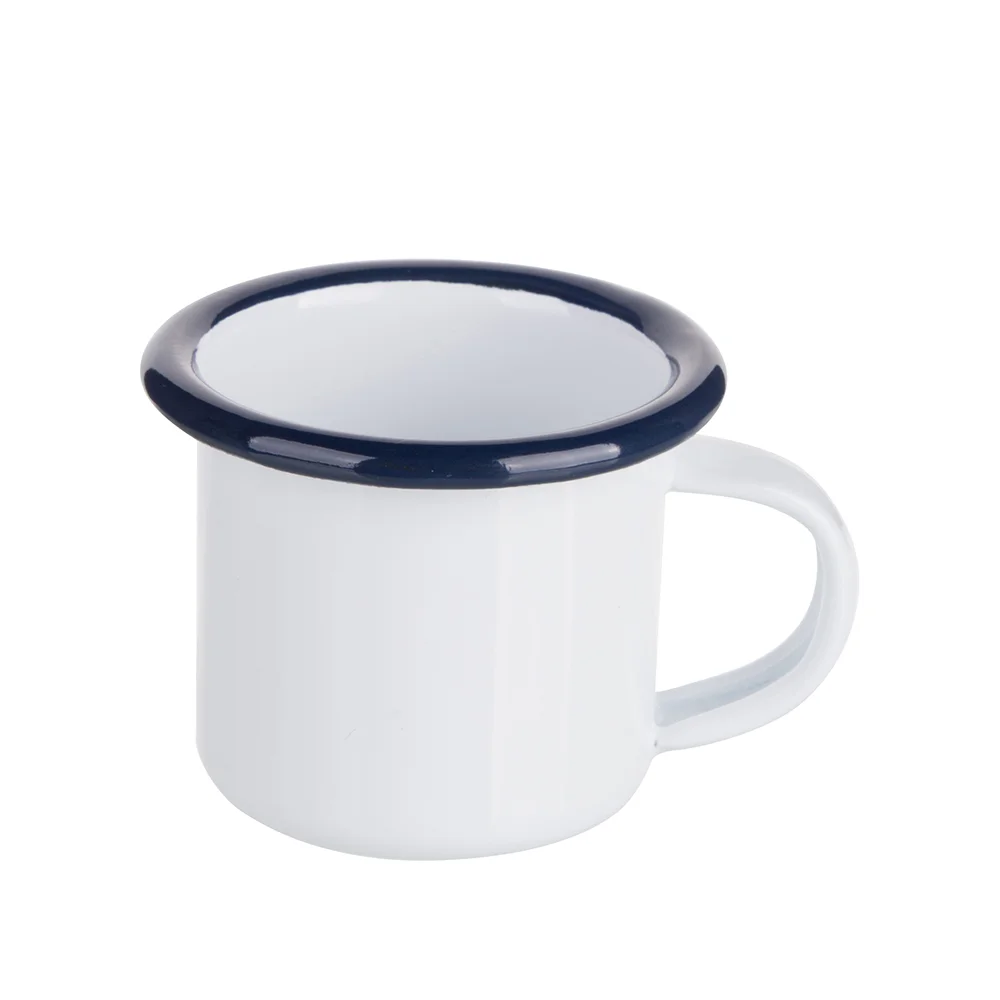 3oz/100ml Enamel Mug with Blue Rim thumbnail 1