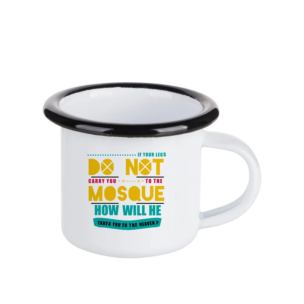 3oz/100ml Enamel Mug with Black Rim thumbnail 2